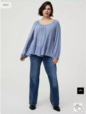Torrid Tiered Button Babydoll Top
